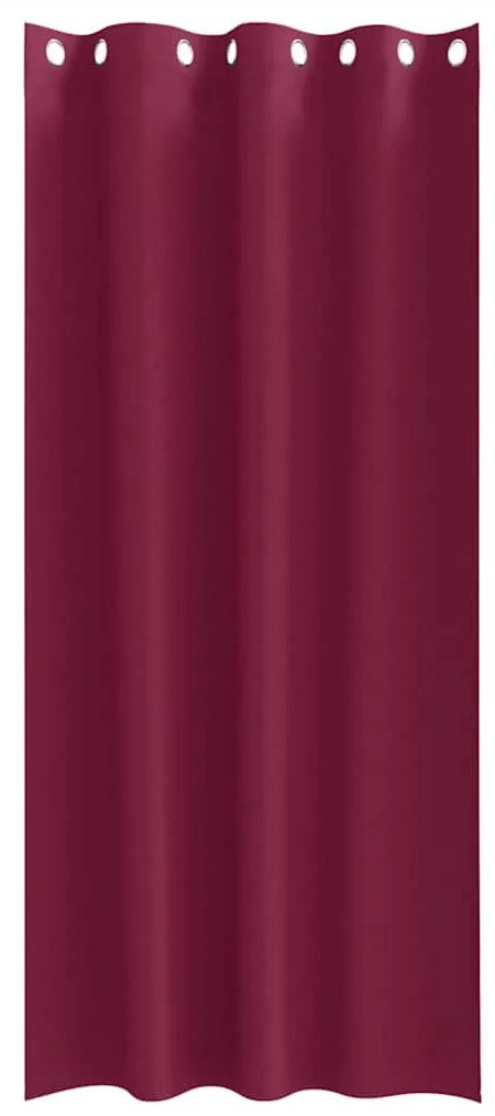 vidaXL Κουρτίνες με κουρτίνες 2 pcs Κόκκινο 225x140εκ. Πολυεστέρας