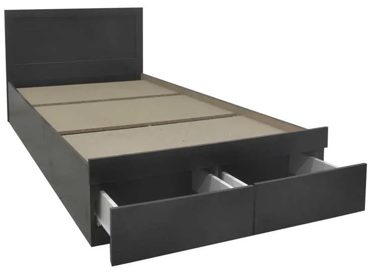Κρεβάτι Olympus pakoworld με συρτάρι σε wenge απόχρωση 140x200εκ