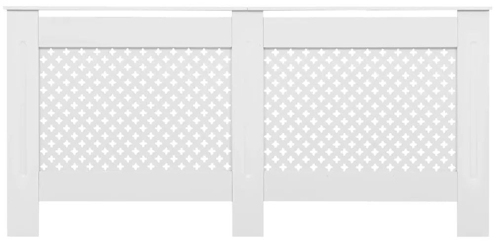 vidaXL Κάλυμμα Καλοριφέρ Λευκό 172 x 19 x 81,5 εκ. από MDF