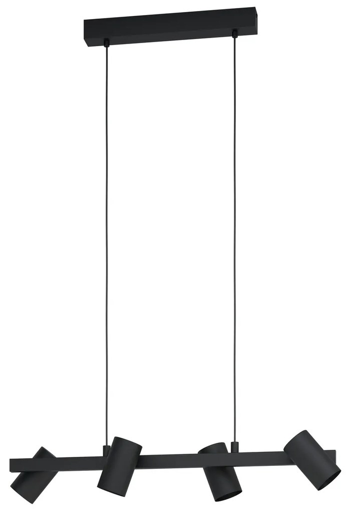 Φωτιστικό Κρεμαστό Eglo 99463 GATUELA 1 Μαύρο Ματ (Black Mat)