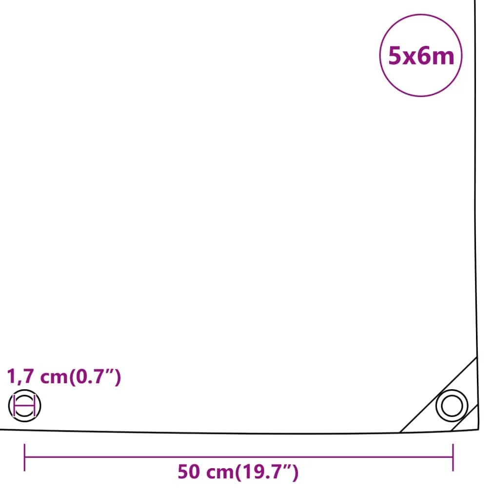 Μουσαμάς Μπλε 5 x 6 μ. 600 γρ./μ² - Μπλε