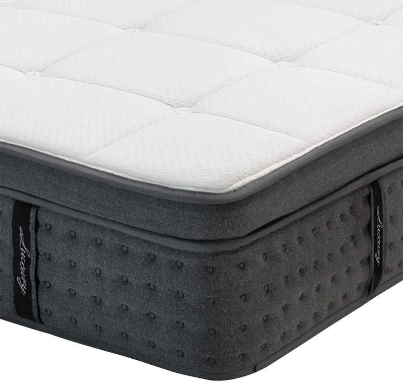 Στρώμα Luxury pakoworld pocket spring+gel memory foam+latex διπλής όψης aloe vera 34-36cm 160x200εκ