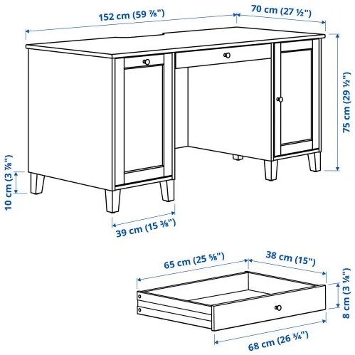 IDANÄS γραφείο, 152x70 cm 105.141.55
