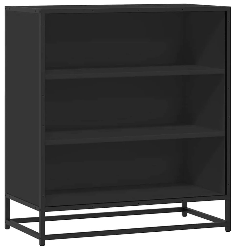 Ραφιέρα Καφέ Δρυς 68x35x76 εκ. Επεξ. Ξύλο + Μέταλλο - Μαύρο