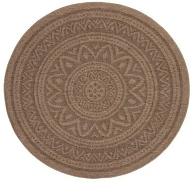 Ψάθινο Χαλί Avanos 8871 Black Στρόγγυλο Round 200 x 200