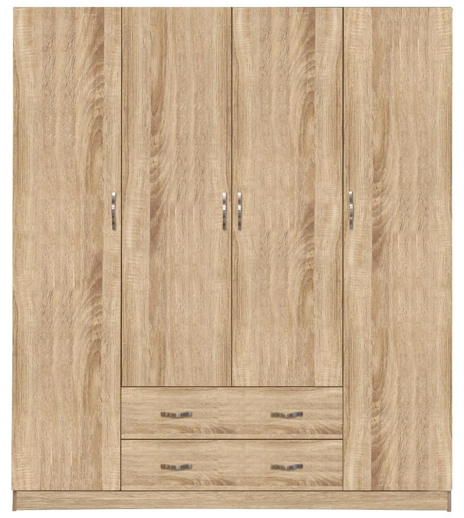 Ντουλάπα Hm353.02 200Χ55,5Χ180 cm Four Door Μελαμίνη