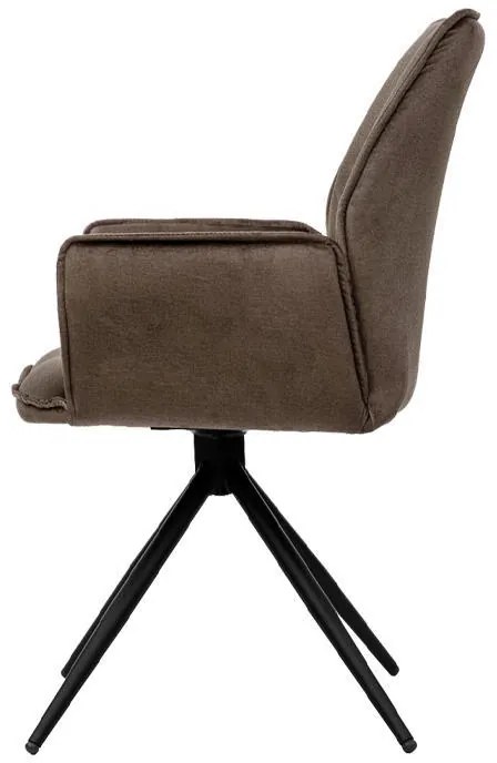 Καρέκλα Τραπεζαρίας Dorothee Μεταλλική Fylliana Καφέ 58x46x91εκ. 2αδα 58x46x91 εκ.