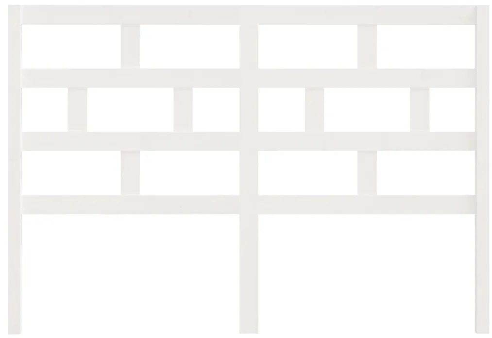 vidaXL Κεφαλάρι κρεβατιού Λευκό 166x4x100 εκ. από Μασίφ Ξύλο Πεύκου