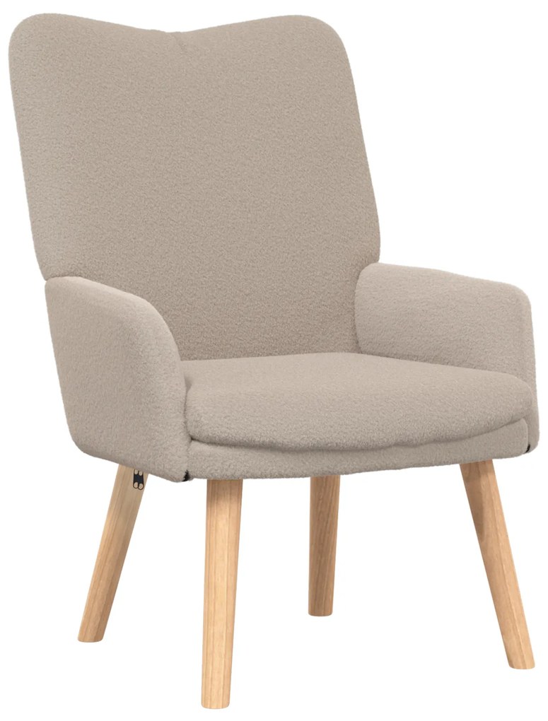 vidaXL Χαλαρωτική Πολυθρόνα Ανοιχτό γκρι 63 x 67 x 94 εκ. ύφασμα