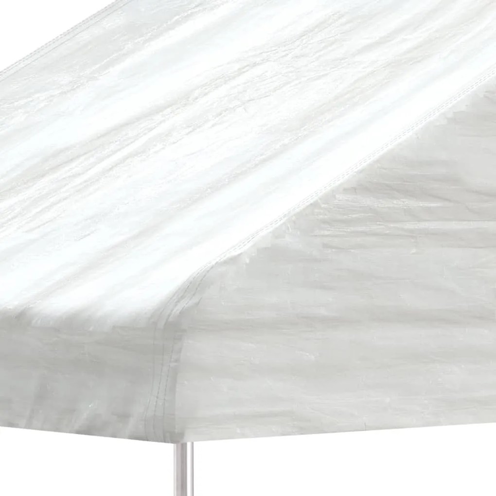 vidaXL Κιόσκι με Τέντα Λευκό 15,61 x 5,88 x 3,75 μ. από Πολυαιθυλένιο