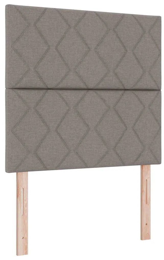 vidaXL Κρεβάτι με ελατήρια με στρώμα Taupe 120 x 190 cm ύφασμα