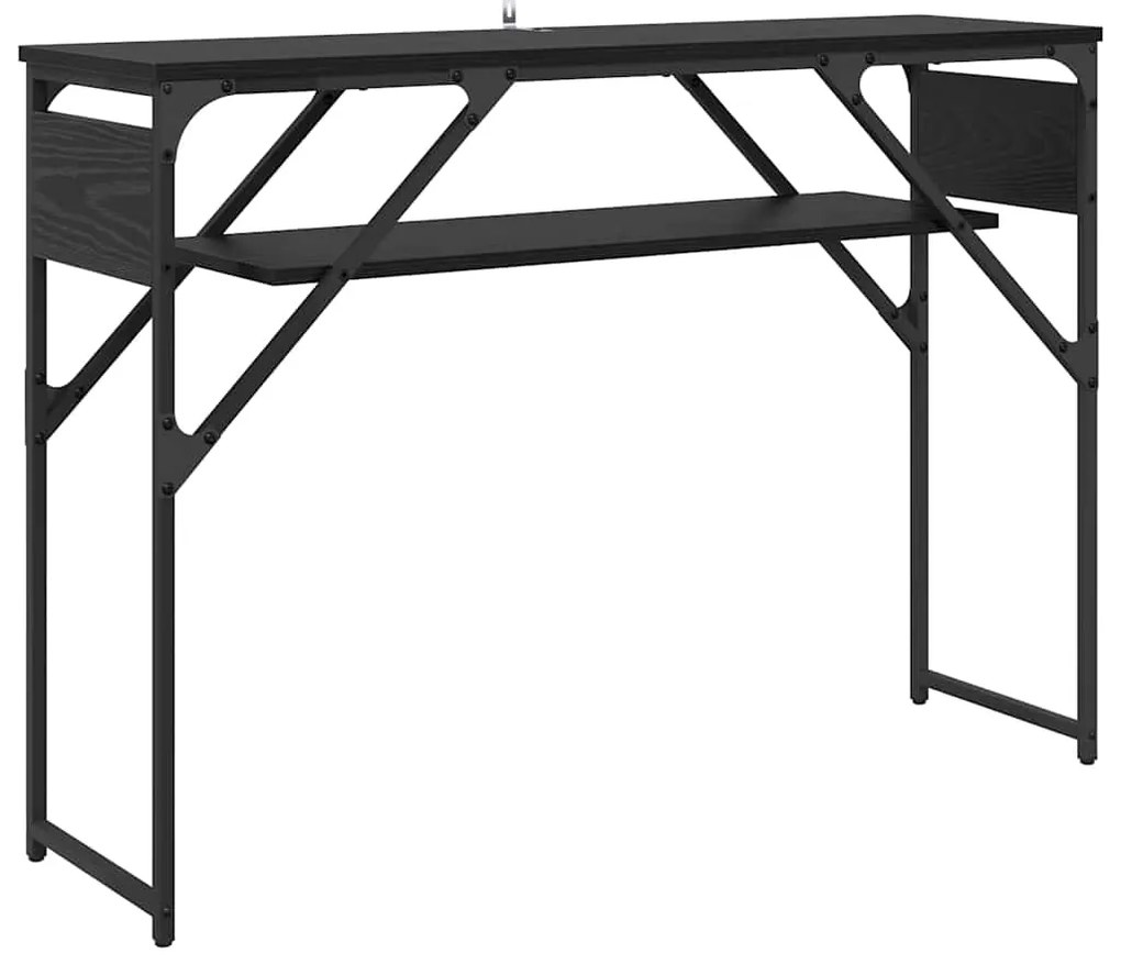 vidaXL ΤραπέζιΚονσόλας Μαύρη Οξυά 105x30x75εκ. Επεξεργασμένο ξύλο