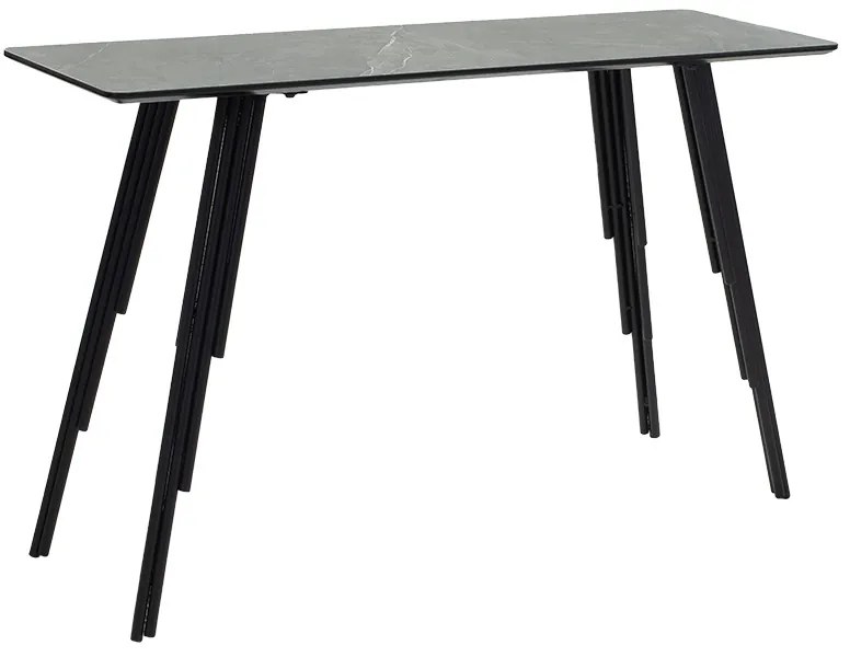 Κονσόλα Lifo pakoworld MDF ανθρακί cement-μαύρο 120x40x75εκ