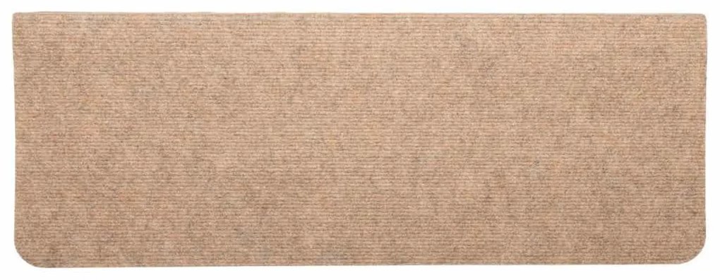vidaXL Πατάκια Σκάλας Αυτοκόλλητα 30 τεμ. Μπεζ 65x24,5x3,5 εκ.