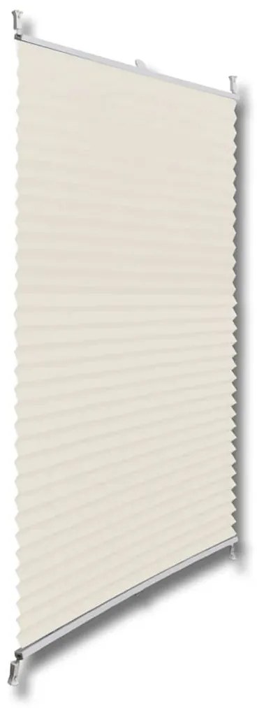 vidaXL Πλισέ ρόλερ σκίασης 40x125cm Κρεμ