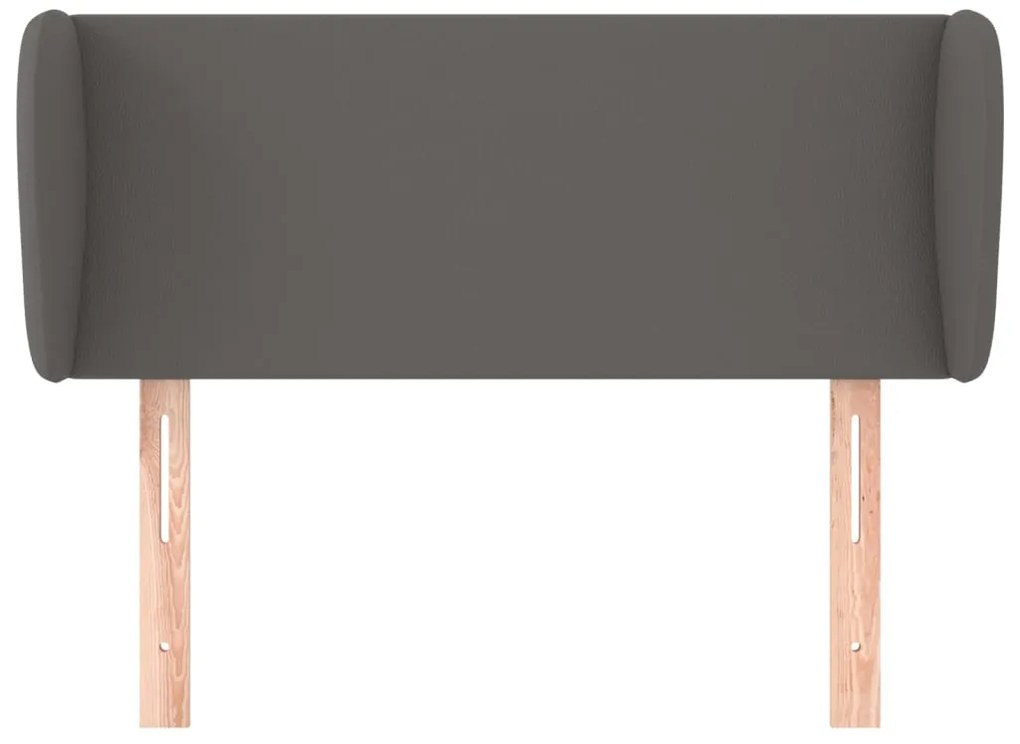 vidaXL Κεφαλάρι με Πτερύγια Γκρι 103x23x78/88 εκ. Συνθετικό Δέρμα