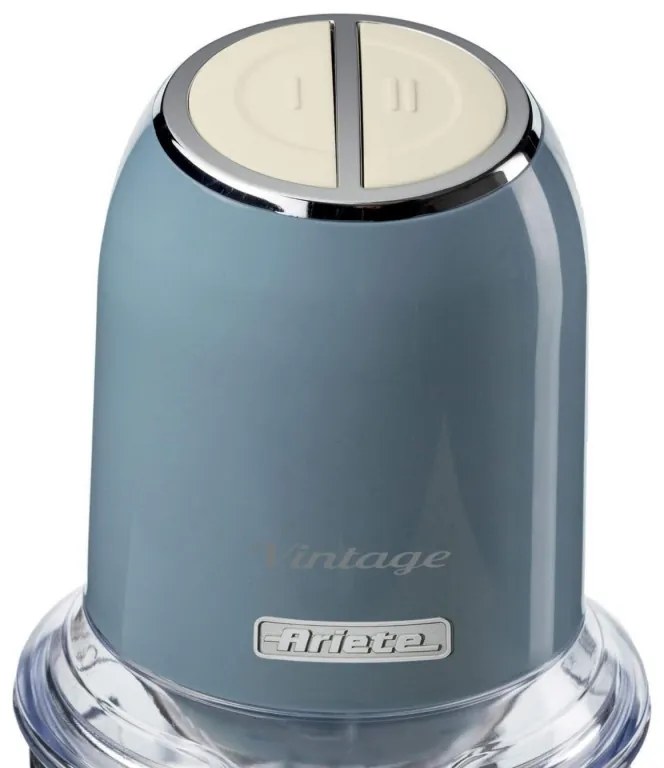 Κόφτης Ariete VINTAGE 0438/05, 400W, 600 ml, 2 ταχύτητες, Ανοξείδωτο, Κούπα με διαβάθμιση, Μπλε