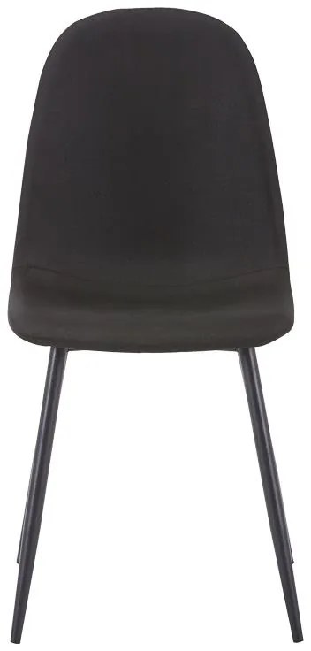 Καρέκλα Bella ανθρακί ύφασμα-πόδι μαύρο μέταλλο 43x52x88εκ 43x52x88 εκ.