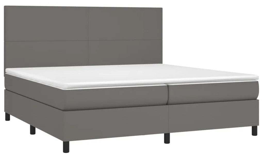 ΚΡΕΒΑΤΙ BOXSPRING ΜΕ ΣΤΡΩΜΑ ΓΚΡΙ 200X200 ΕΚ. ΣΥΝΘΕΤΙΚΟ ΔΕΡΜΑ 3142747