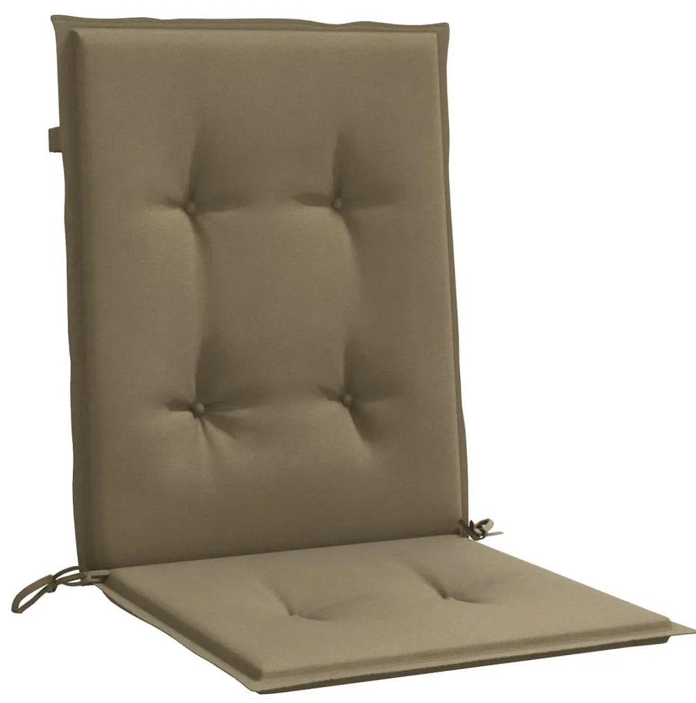 vidaXL Μαξιλάρια Καρέκλας με Πλάτη 4 τεμ. Taupe 100x50x4 εκ. Ύφασμα