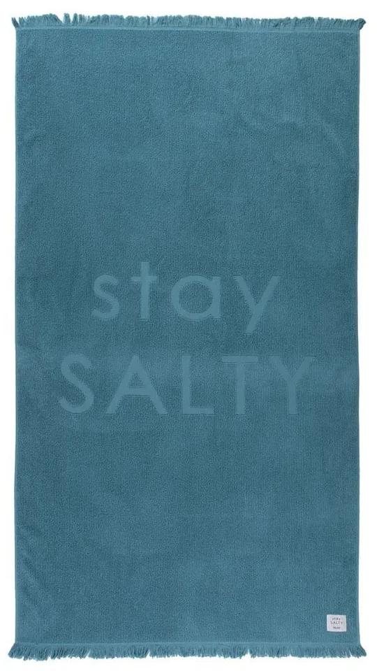Πετσέτα Θαλάσσης Stay Salty Teal Nef-Nef Θαλάσσης 90x170cm 100% Βαμβάκι