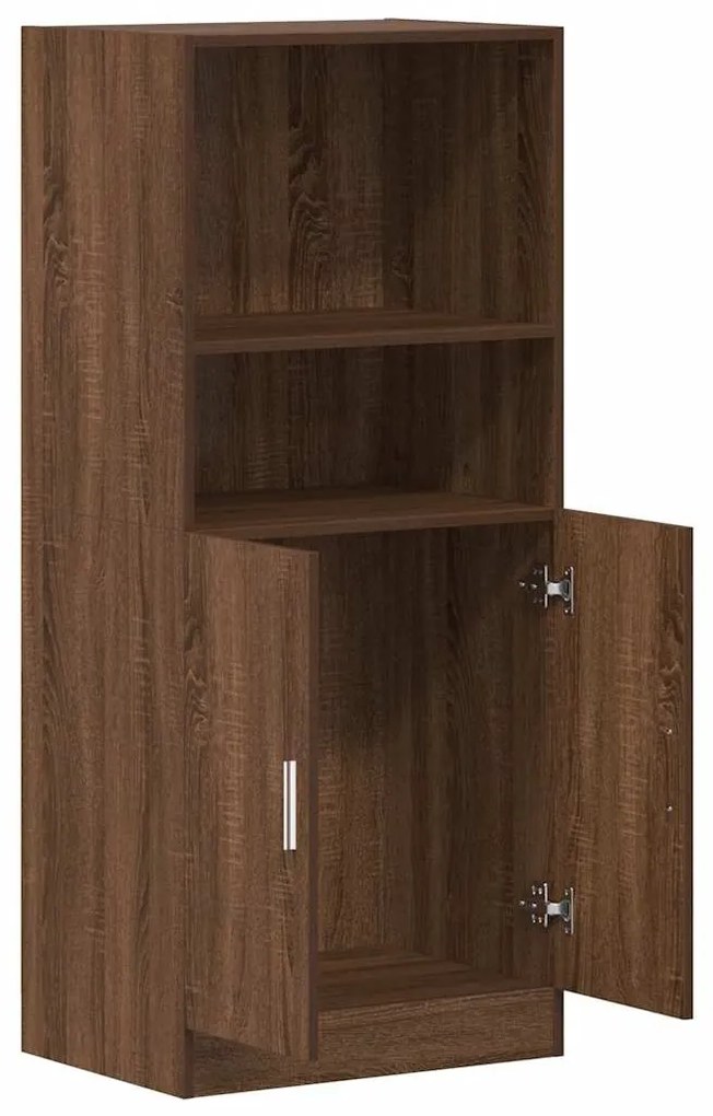 Ντουλάπι Κουζίνας Καφέ δρυς 57x41,5x131,5 εκ. Επεξεργ. Ξύλο - Καφέ