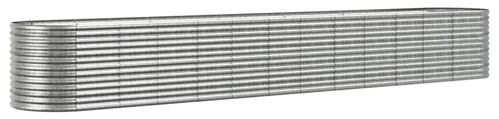 Ζαρντινιέρα Ασημί 512x80x68 εκ. Ατσάλι με Ηλεκτρ. Βαφή Πούδρας - Ασήμι