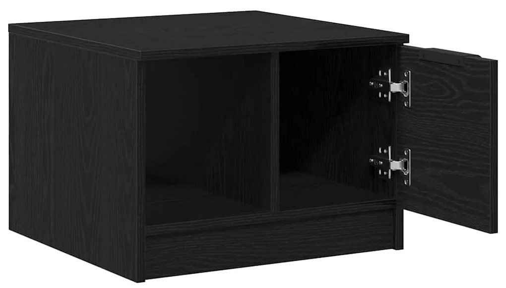 vidaXL Τραπεζάκι σαλονιού with Drawer Μαύρη δρυς 50 x 50 x 36 εκ.