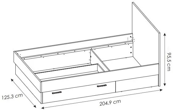 Κρεβάτι Newty 1S-120 x 200