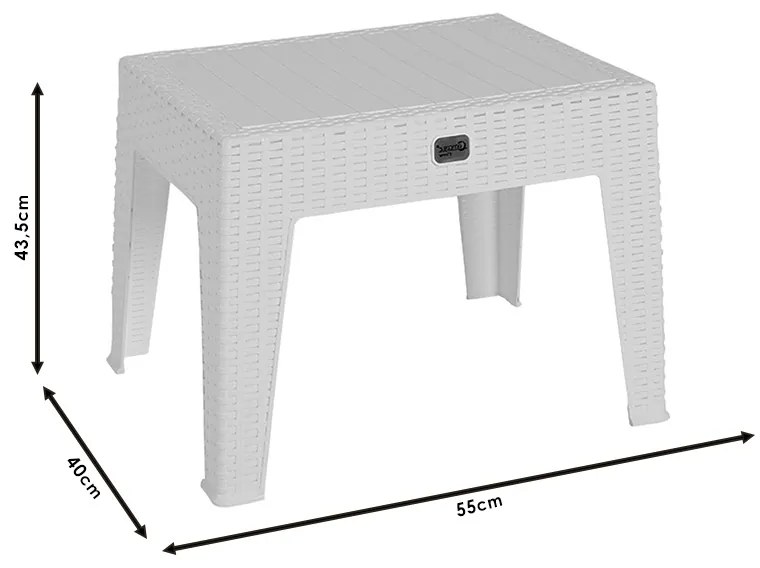 Τραπέζι Cosmic pakoworld PP ανθρακί 55x40x43.5εκ - 253-000035