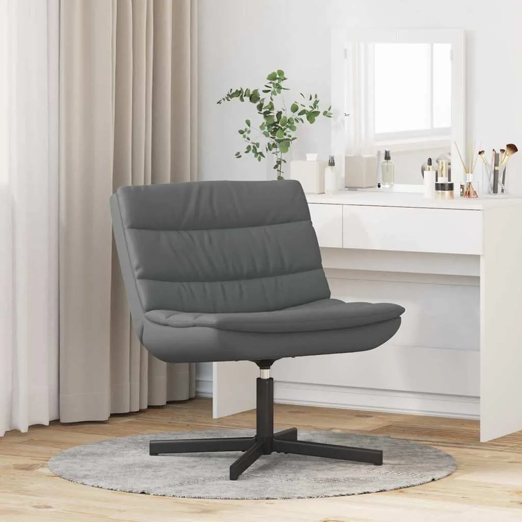 vidaXL Περιστρεφόμενη καρέκλα Γκρι 63 x 75 x 76 εκ Τεχνητό δέρμα