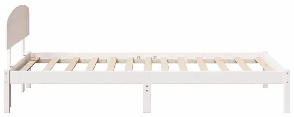 vidaXL Σκελετός Κρεβατιού Λευκό 75 x 190 cm Στερεά ξυλεία πεύκου