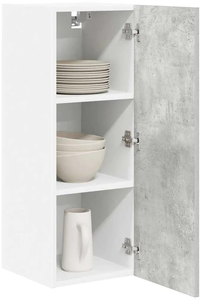 vidaXL Κρεμαστό ντουλάπι Σκυρόδεμα Γκρι και Λευκό 30 x 31 x 80 εκ.