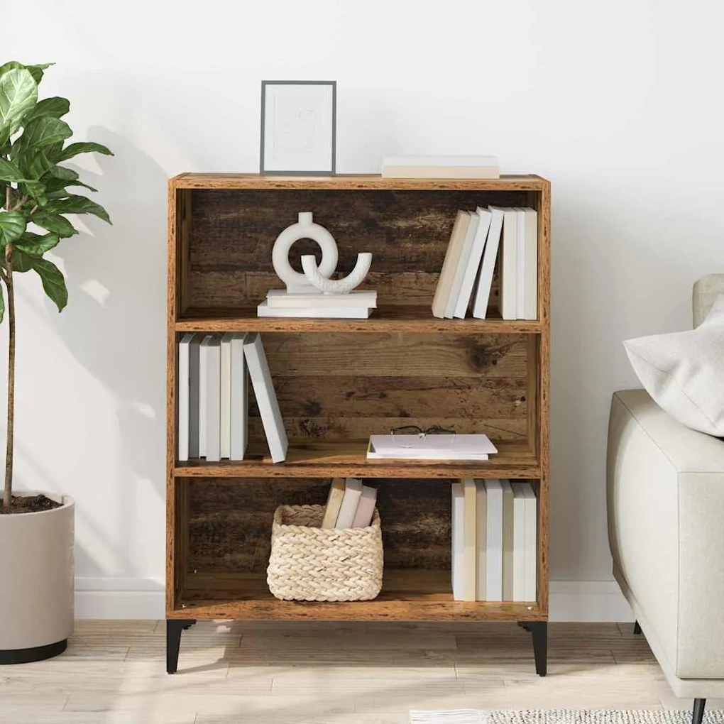 vidaXL Πλαϊνό γραφείο Παλαιό ξύλο 32.5 x 69.5 x 90 εκ