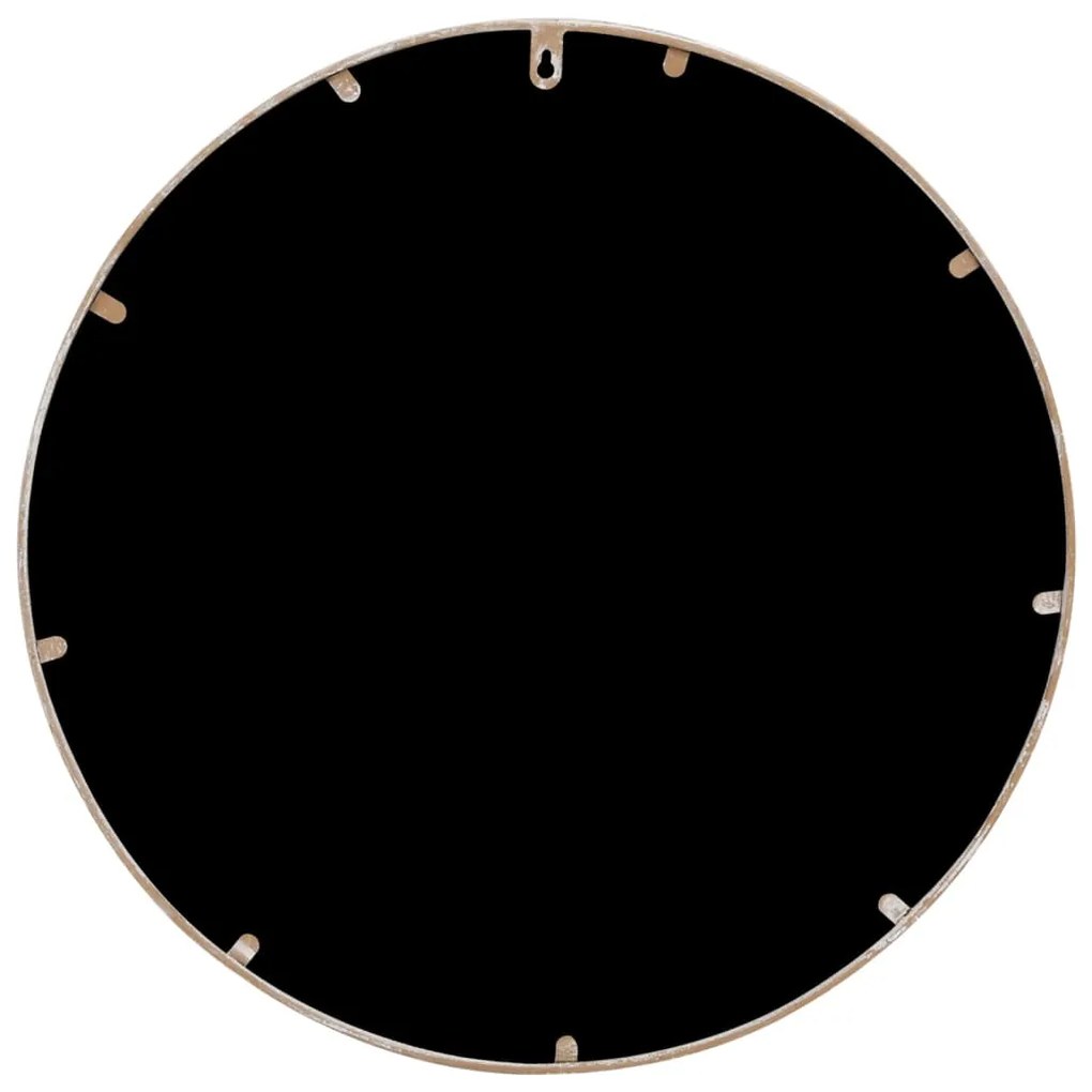 vidaXL Καθρέφτης για Εσ. Χώρους Στρογγυλός Χρώμα Άμμου 60x2,5εκ Σίδερο