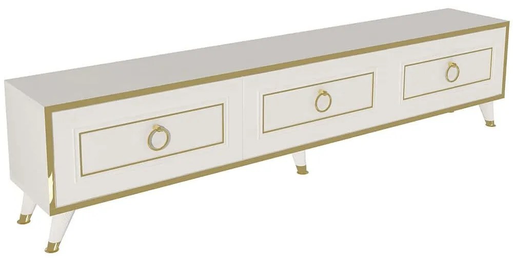 Έπιπλο Τηλεόρασης Sona 550ARN2170 180x29,5x45cm White-Gold