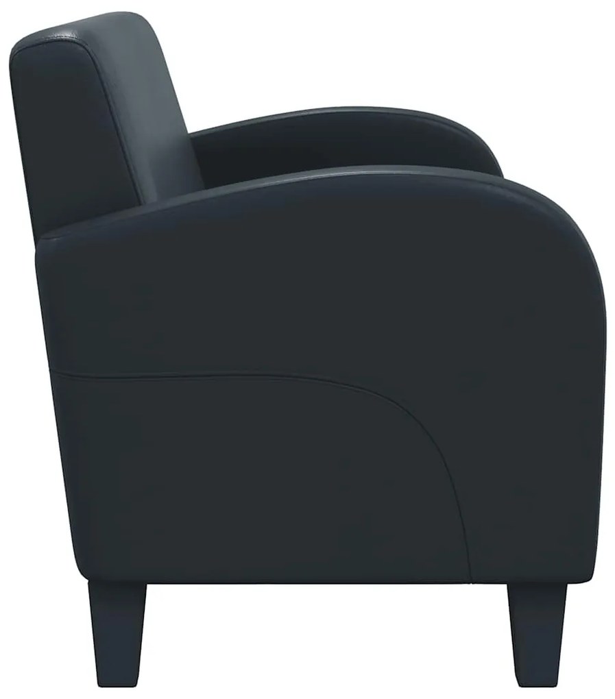 vidaXL Σετ Καναπέδων 2 Τεμαχίων Μαύρο από Συνθετικό Δέρμα