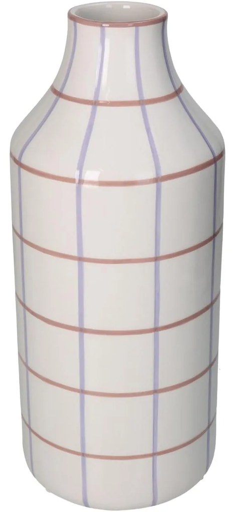 Βάζο ArteLibre Με Ρίγες Πολύχρωμο Δολομίτης 14x14x33cm - ART-05150170