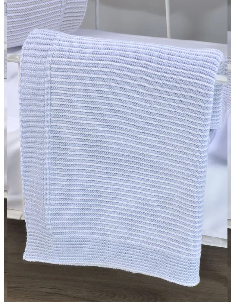 Κουβέρτα Βρεφική DT441 Light Blue Down Town Κούνιας 90x120cm 100% Cotton