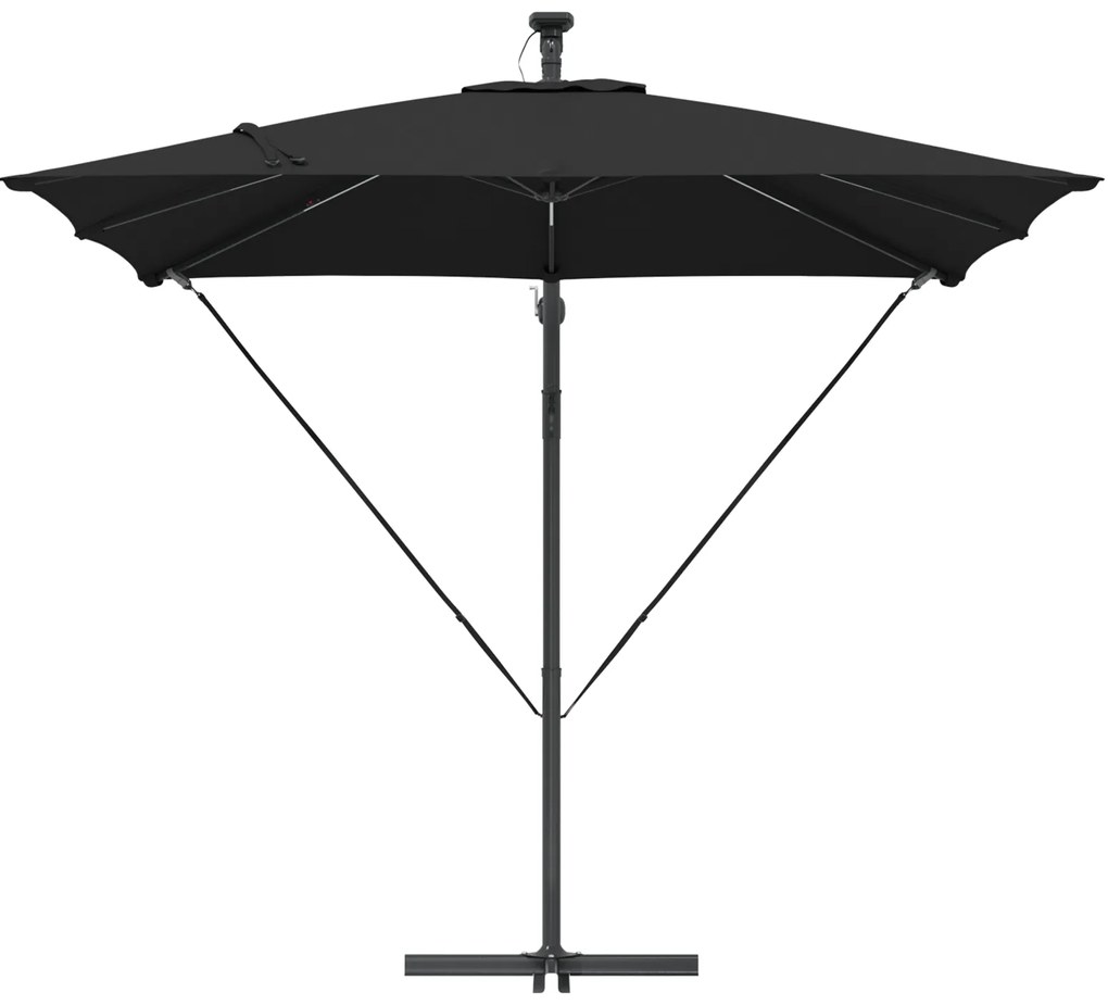 vidaXL Ομπρέλα Cantilever Banana Μαύρο 249 x 249 x 250 εκ.
