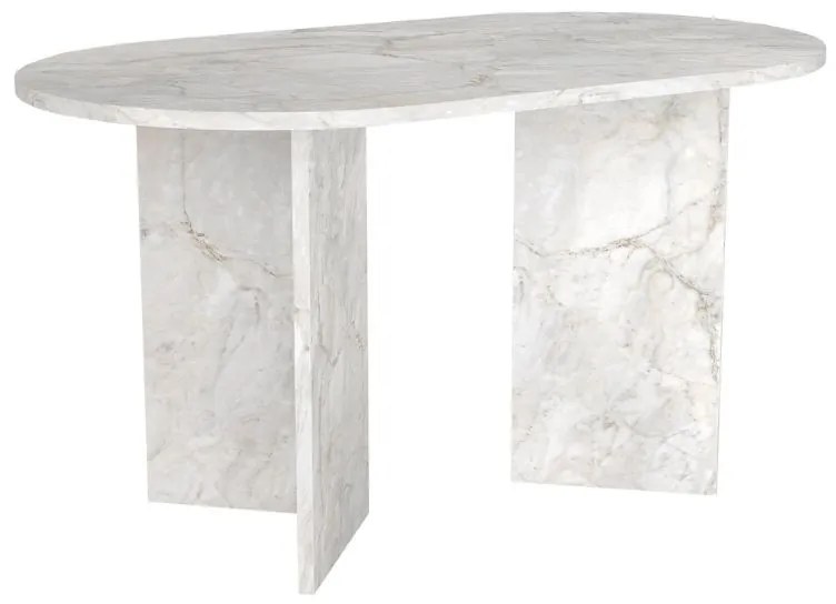 Τραπέζι Cortado Megapap χρώμα λευκό εφέ μαρμάρου 138x80x75εκ.