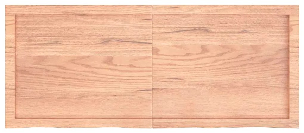 vidaXL Ράφι Τοίχου Ανοιχτό Καφέ 120x50x(2-6)εκ. Επεξ. Μασίφ Ξύλο Δρυός