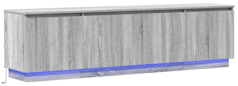 vidaXL Βιτρίνα τηλεόρασης με LED Γκρι sonoma 180 x 38 x 49 εκ