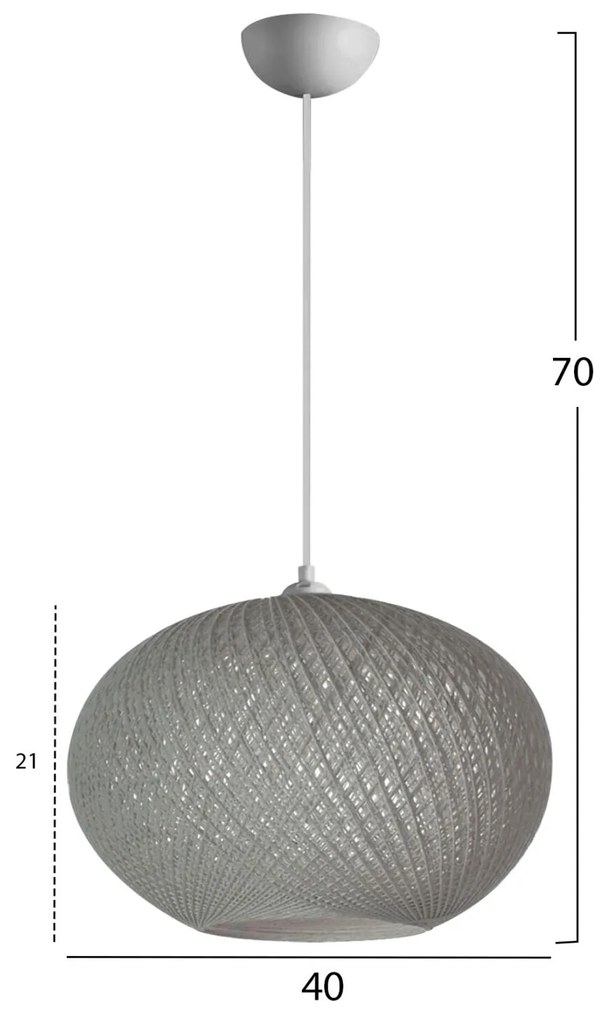 Φωτιστικό Οροφής C7624.01 σε Γκρί Φ40Χ70Υεκ. 40x40x70 εκ.