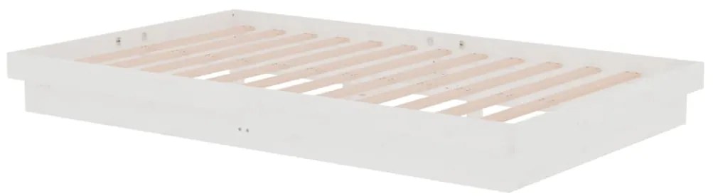 vidaXL Πλαίσιο Κρεβατιού Λευκό 120 x 200 εκ. από Μασίφ Ξύλο