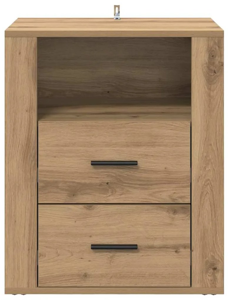 vidaXL Κομοδίνο artisan δρυς 50 x 36 x 60 εκ. Επεξεργασμένο ξύλο