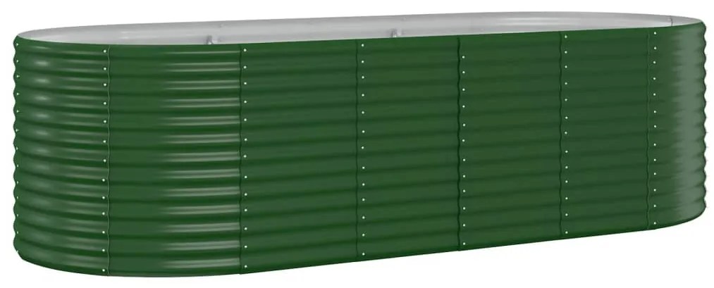 vidaXL Ζαρντινιέρα Πράσινη 249x100x68εκ Γαλβανισμένος χάλυβας