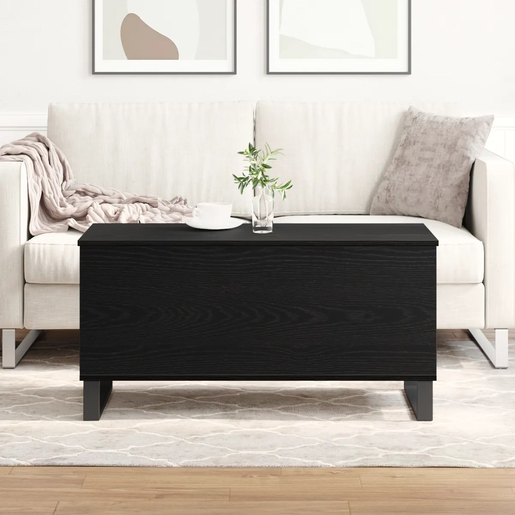 vidaXL Τραπεζάκι Καφέ Μαύρης Βελανιδιάς 90x44.5x45 εκ. Επεξεργασμένο Ξύλο