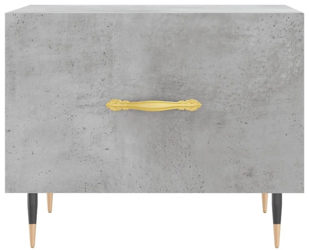 vidaXL Τραπεζάκι Σαλονιού Γκρι Σκυροδ. 50 x 50 x 40 εκ. Επεξεργ. Ξύλο