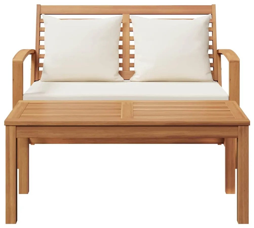 vidaXL Σετ Καναπέ Κήπου 2 pcs Φυσικό Μασίφ ξύλο teak